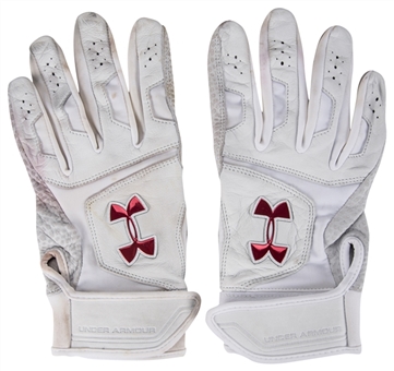 2015 Bryce Harper Game Used Under Armour Batting Gloves (J.T. Sports)